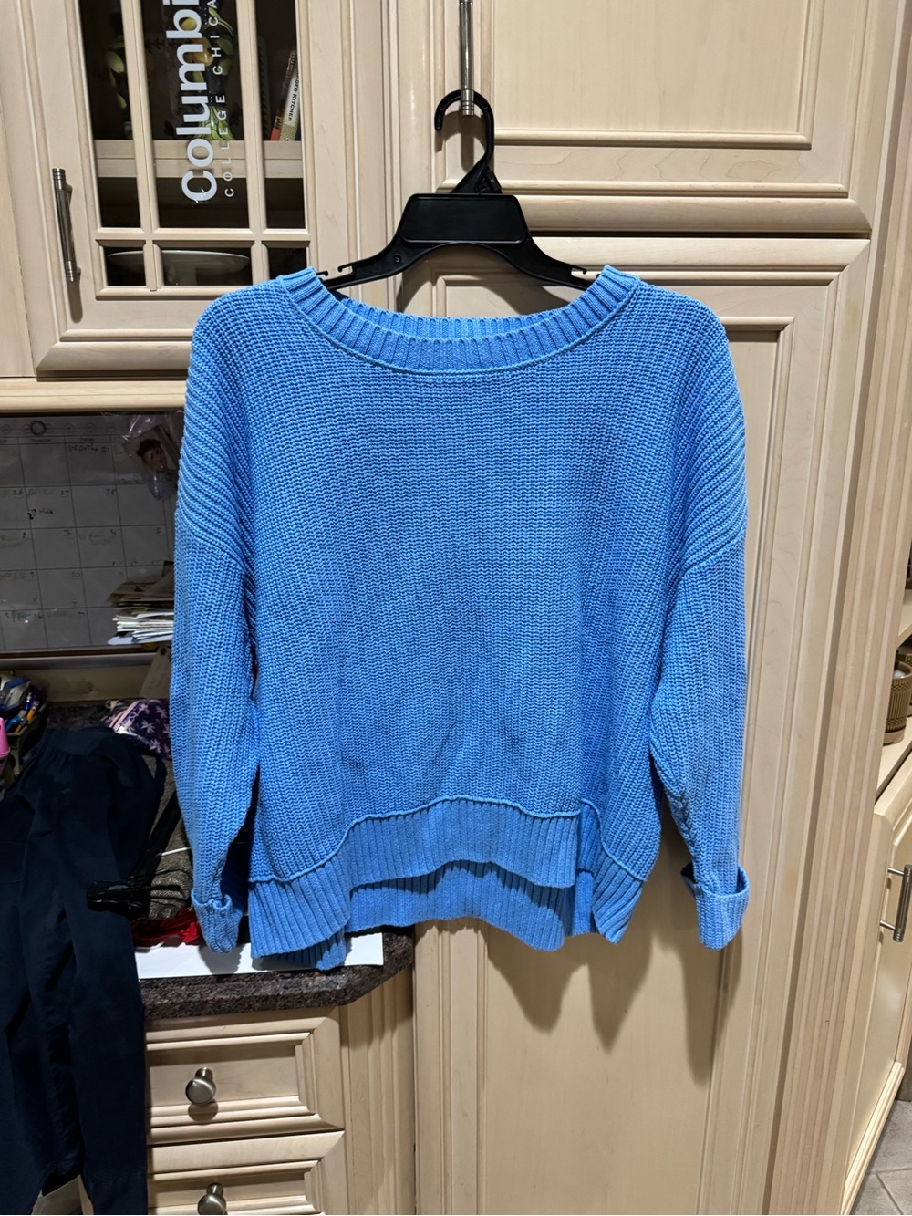 Lucky Brand Sky Blue Crewneck Lightweight Knit Sweater
